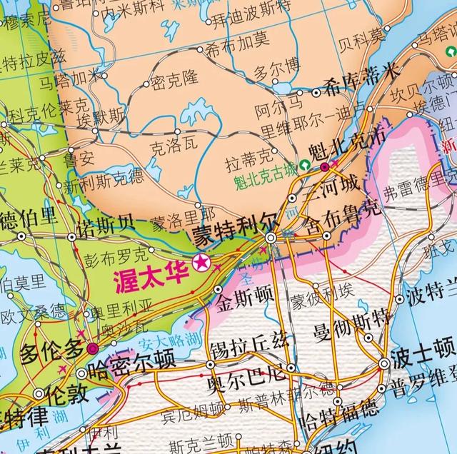 加拿大面积第二，却没几个大城市，都集中在边界线附近挨着美国-2.jpg